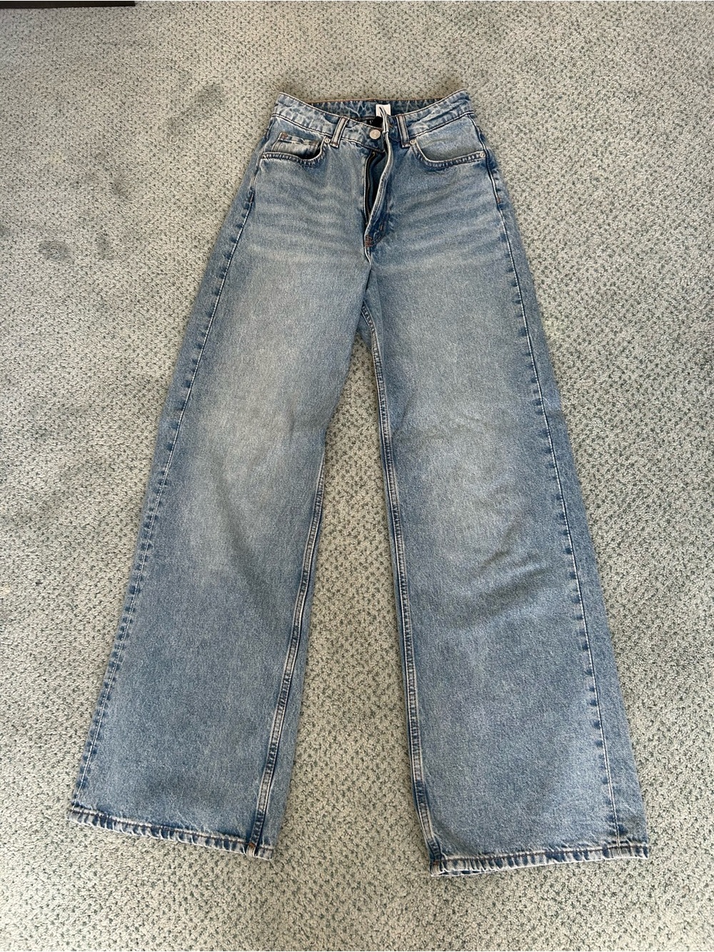 H&M Light Blue Wide-Leg Jeans